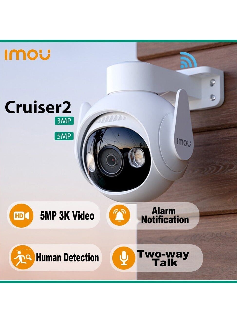 IMOU Cruiser 2 5MP IP Camera GS7EP Authorized IMOU Distributor In Dubai